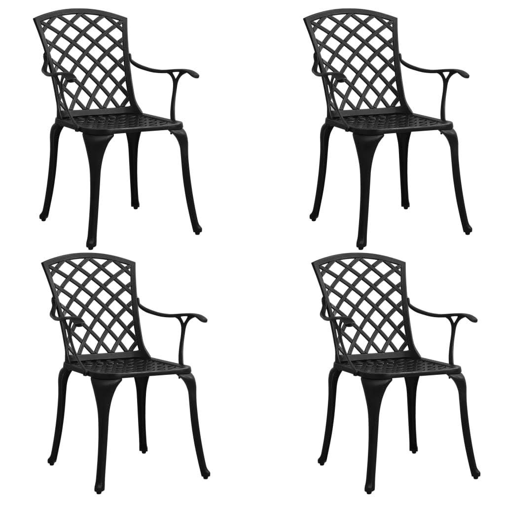 5 Piece Cast Aluminum Black Bistro Set B2570