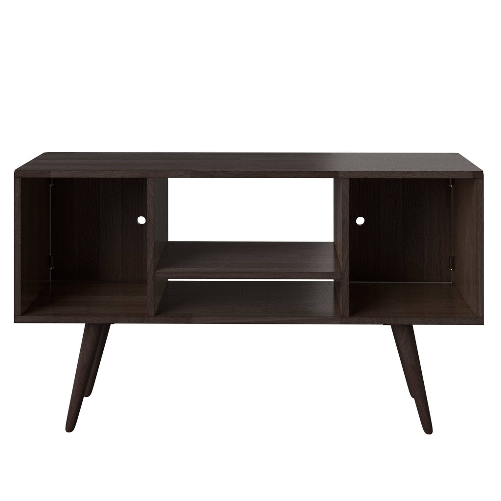 Natural Finish Wood Entertainment Cabinet with Doors A77955