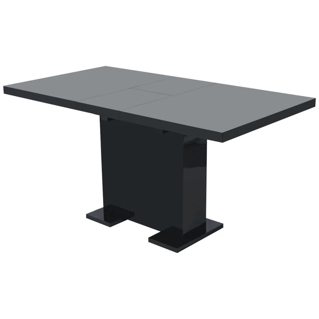 High Gloss Black Extendable Dining Table L28615