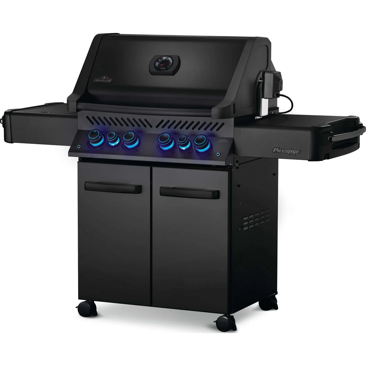 Propane Grill with Infrared Rear Burner, Infrared Side Burner, Rotisserie Kit E6201