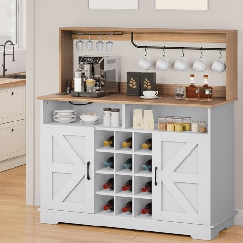 Black Oak Buffet Cabinet with Storage F473