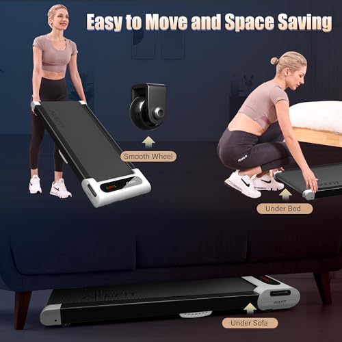 Quiet 2 in 1 Walking Treadmill with Remote Control and LED Display E83376