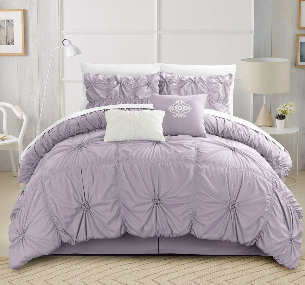 Lavender King 6-Piece Floral Comforter H908