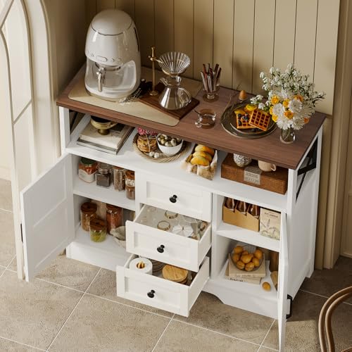 Buffet Cabinet Sideboard with 3 Drawers and 2 Doors J652