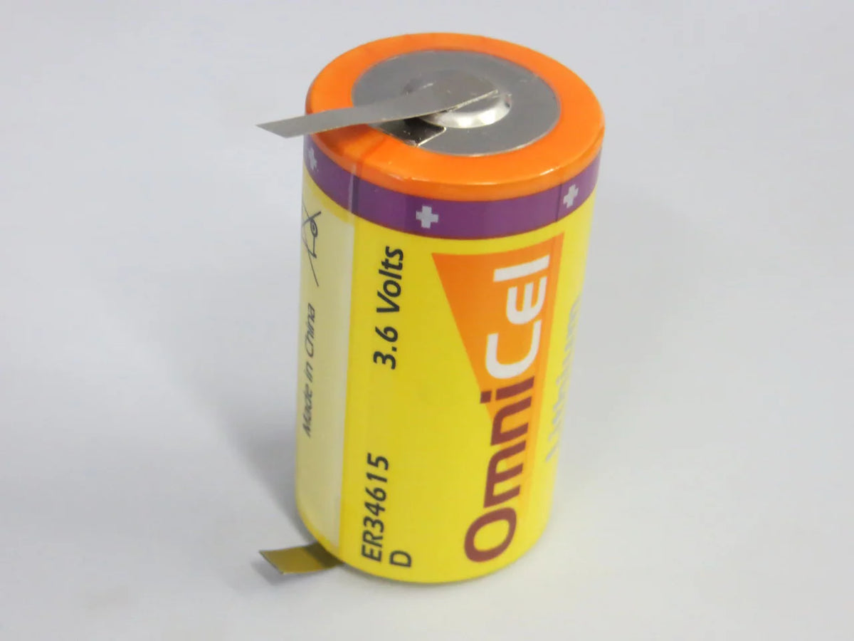 D Size 3.6V Lithium Battery with Solder Tabs Pack of 2 Z1528