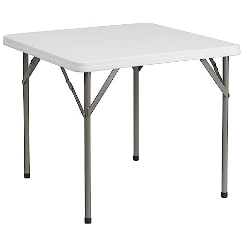 5' White Plastic Folding Training Table F577
