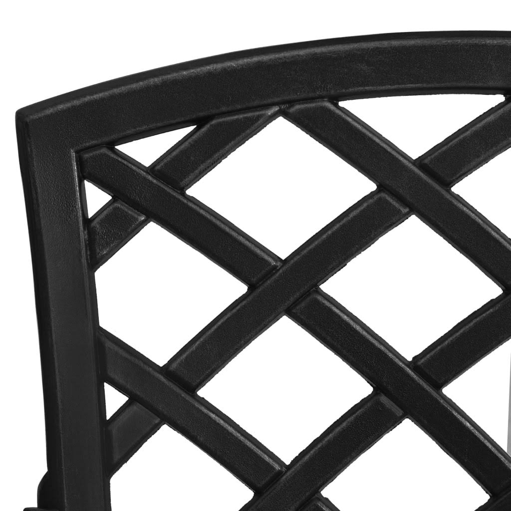 5 Piece Cast Aluminum Black Bistro Set B2570