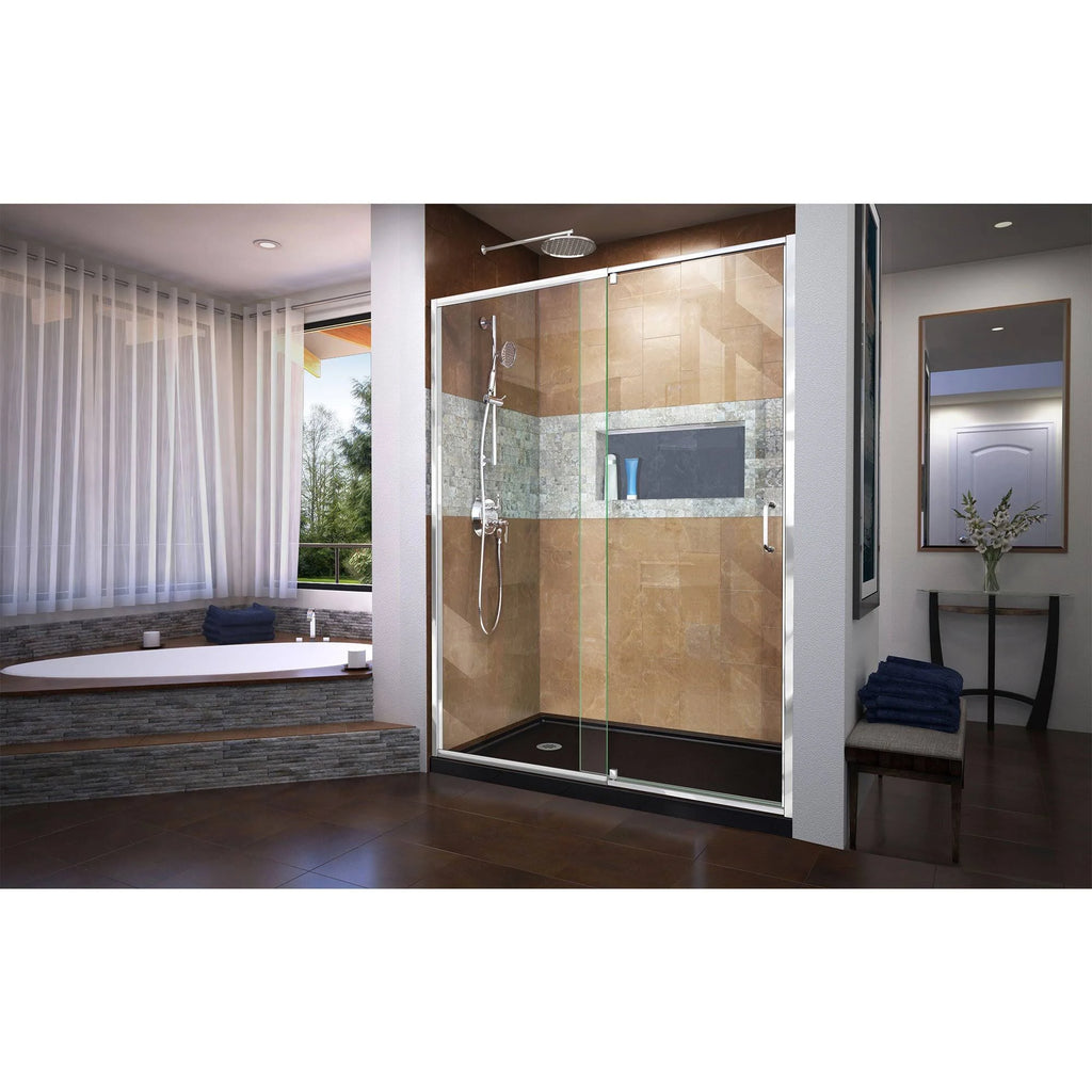 Semi-Frameless Pivot Shower Door in Chrome K20528