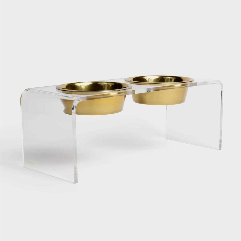 Clear Double Bowl Pet Feeder B18892