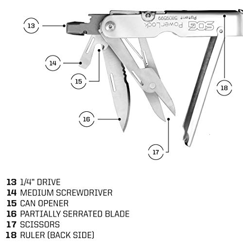 Black 420 Stainless Steel Multi-Tool with 18 Tools H2898