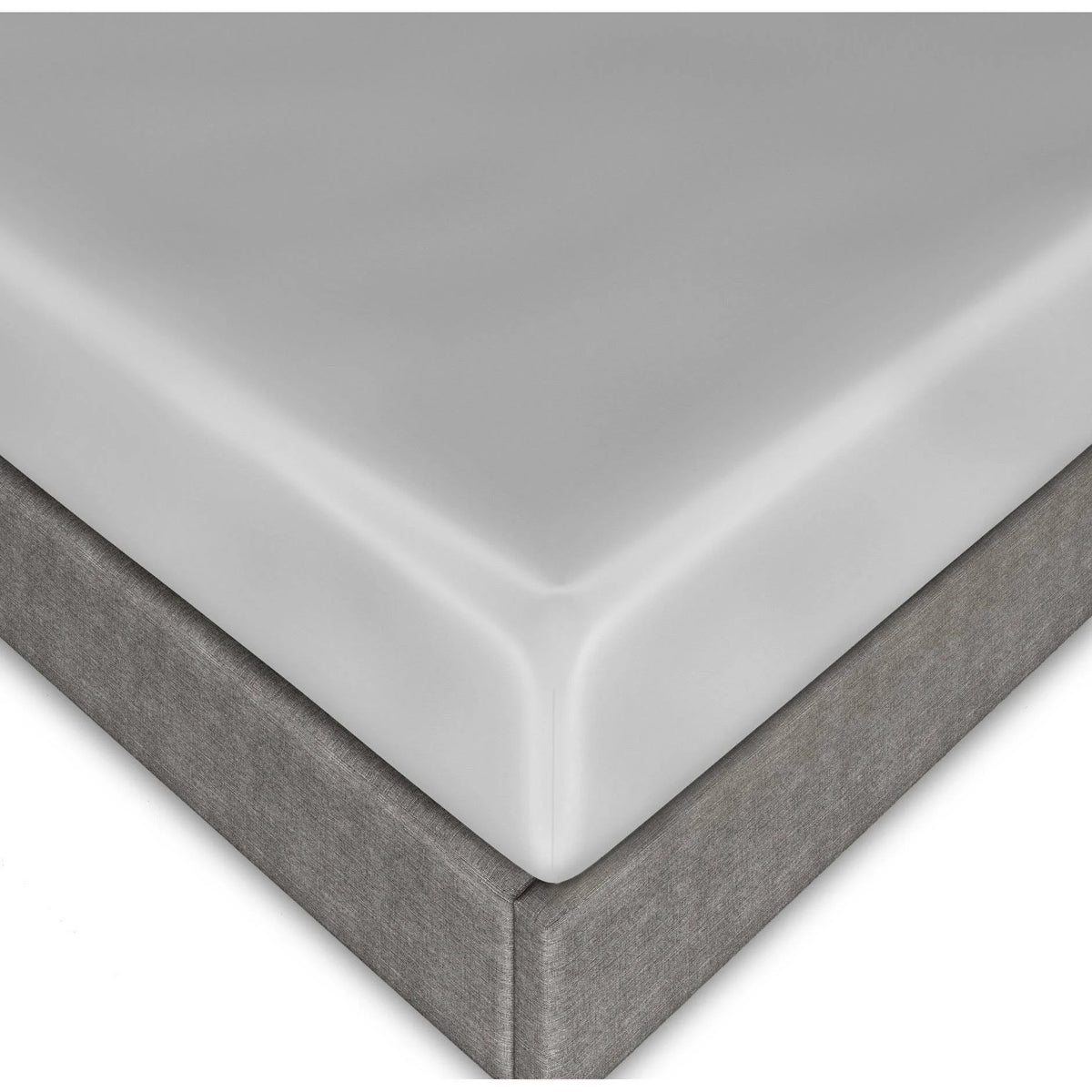 Silver Cal-King Fitted Silk Sheets B16162
