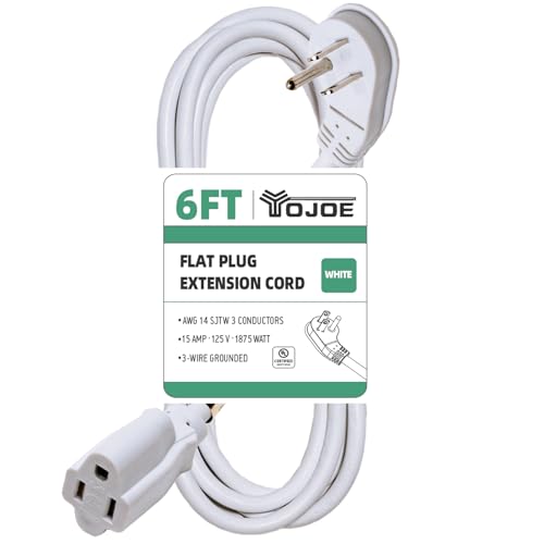 White 6 ft 3 Prong Heavy Duty Extension Cord N67110