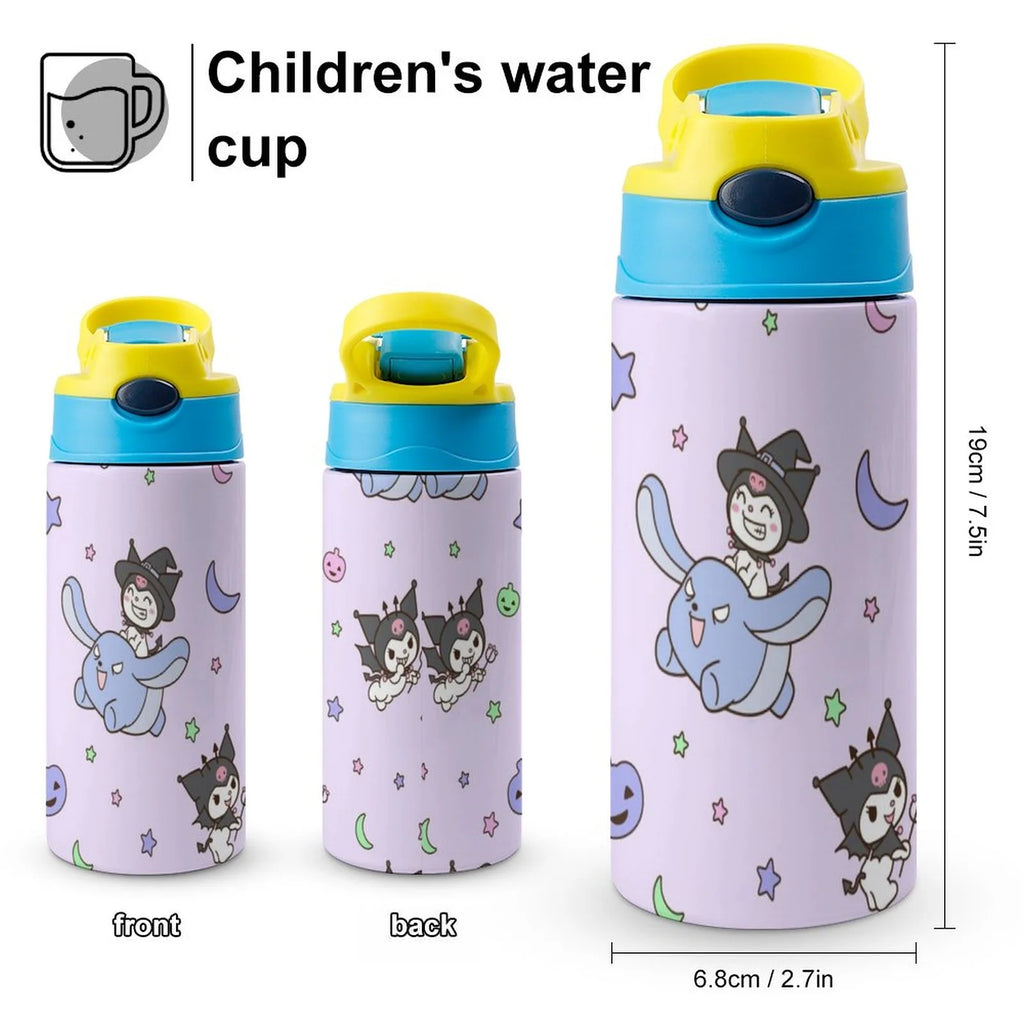 Children's Vacuum Insulated Stainless Steel Water Bottle With Straw H43074