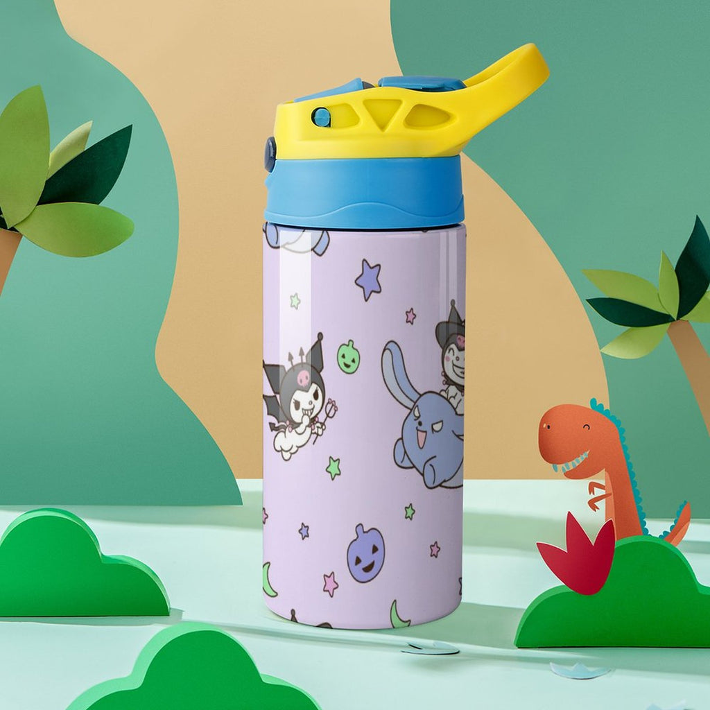 Children's Vacuum Insulated Stainless Steel Water Bottle With Straw H43074