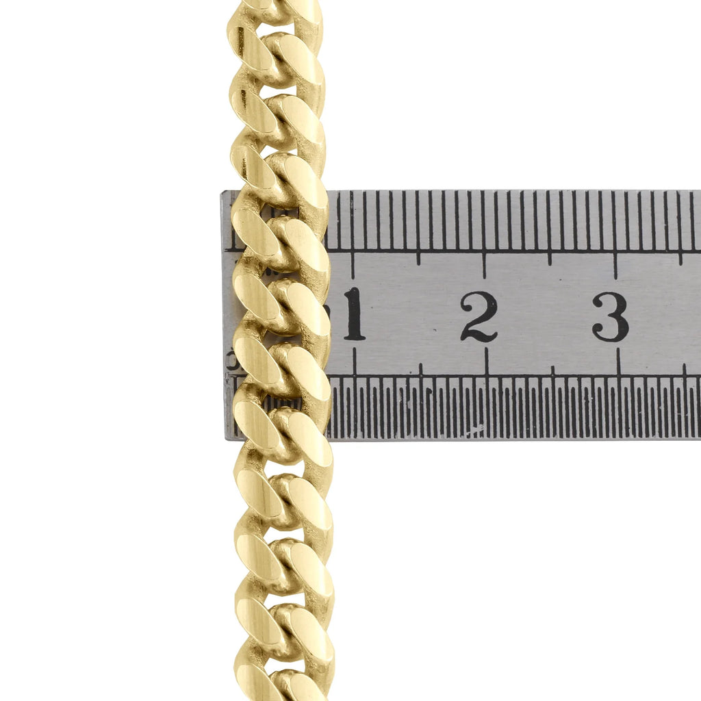 10K Yellow Gold Solid Miami Cuban Link Chain Necklace 30 Inch D5772