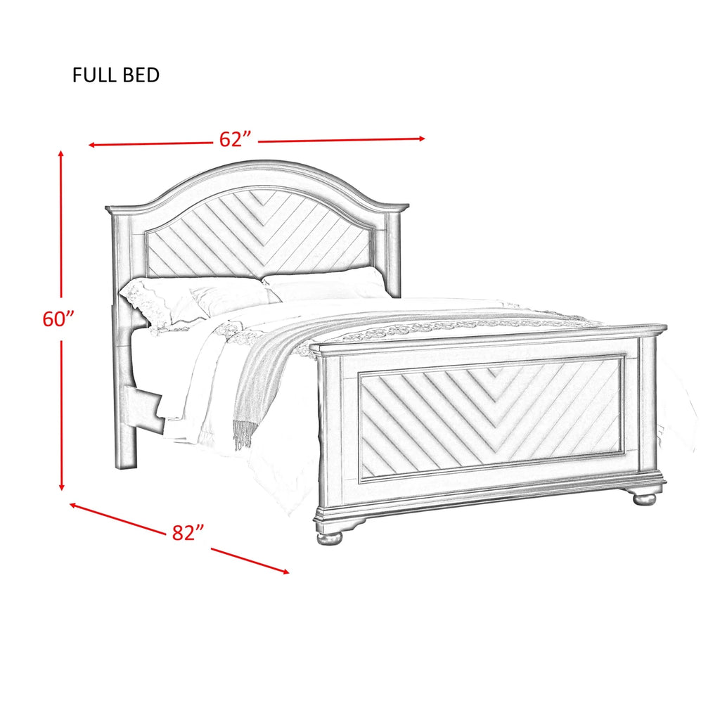 White Full Panel Bed N34896