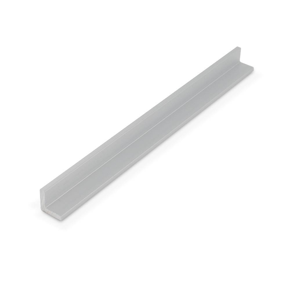 Satin Finish Aluminum Angle Moulding, 1/2 inch x 1/2 inch x 1/8 inch, 48 inch Lengths, Pack of 3 Q800