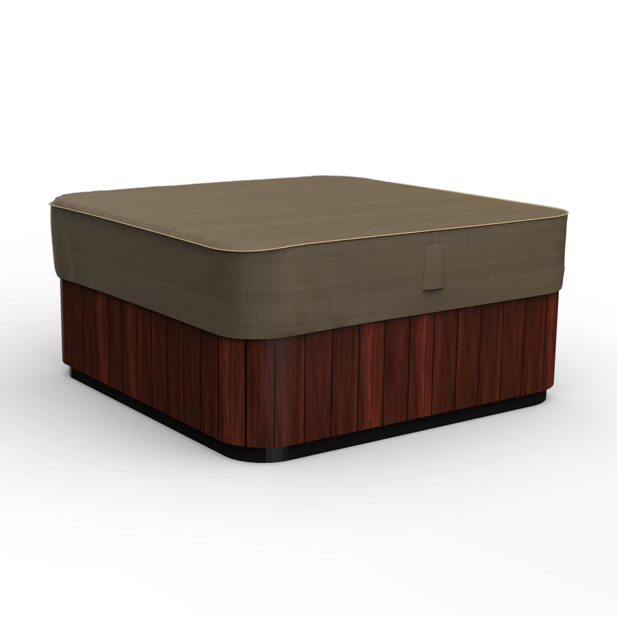 Black and Tan Square Hot Tub Cover D500