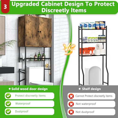 White Over The Toilet Storage Cabinet with 2 Doors C687682