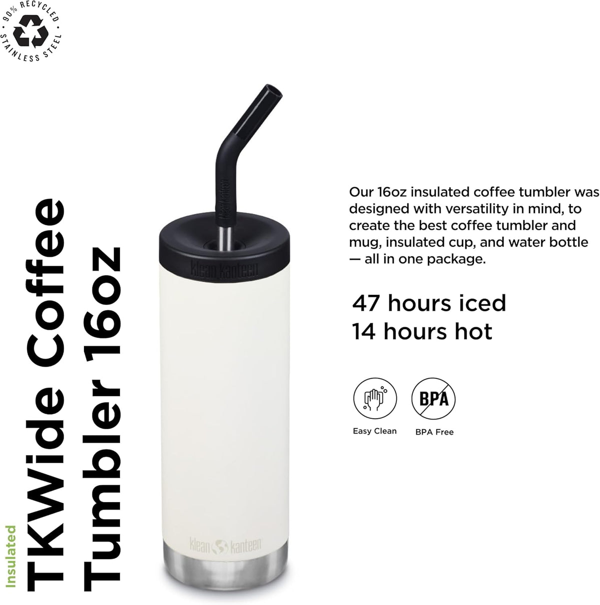 16oz Wide Bottle with Café Cap U42466