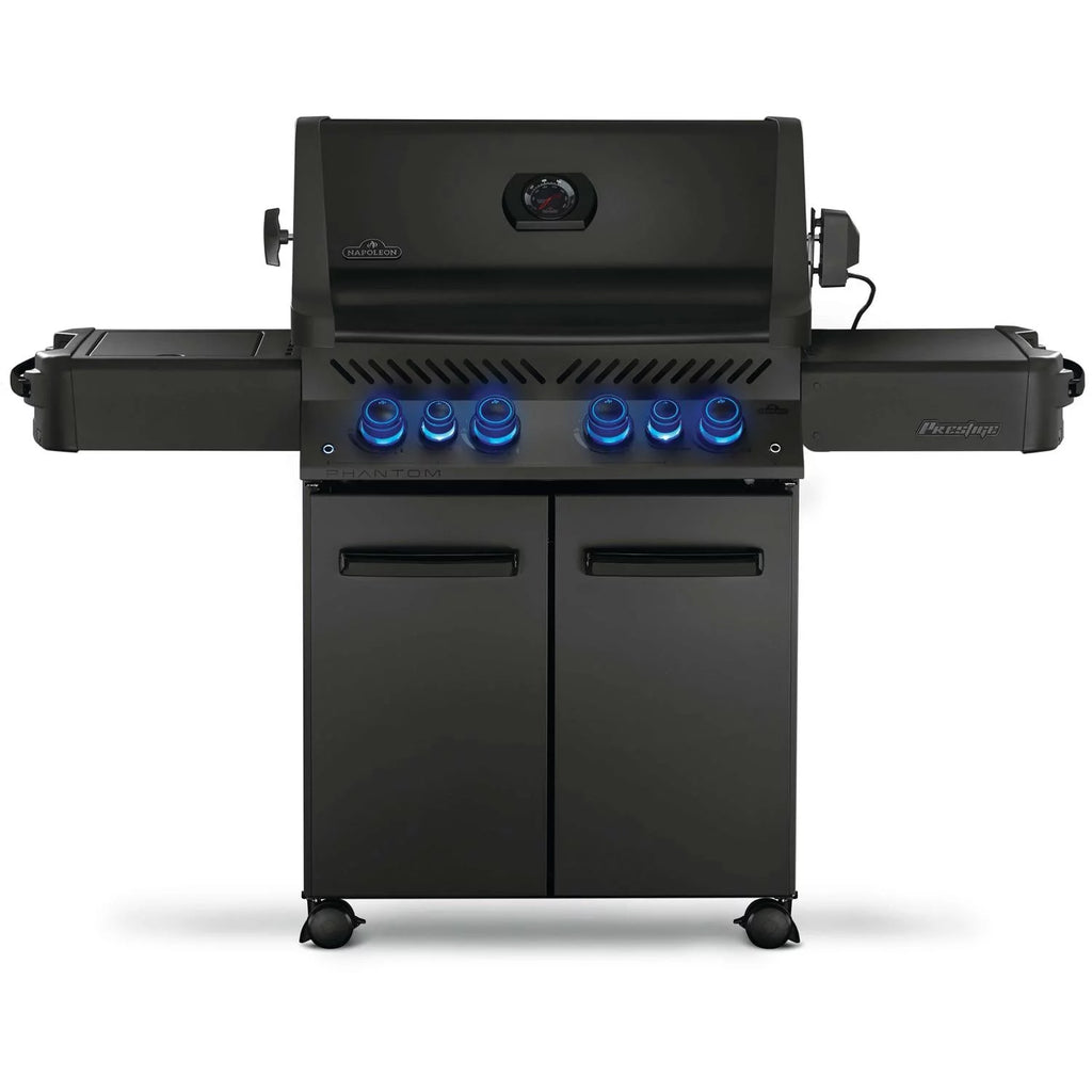 Propane Grill with Infrared Rear Burner, Infrared Side Burner, Rotisserie Kit E6201