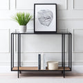 Blackened Bronze and Rustic Oak Accent Table X351999
