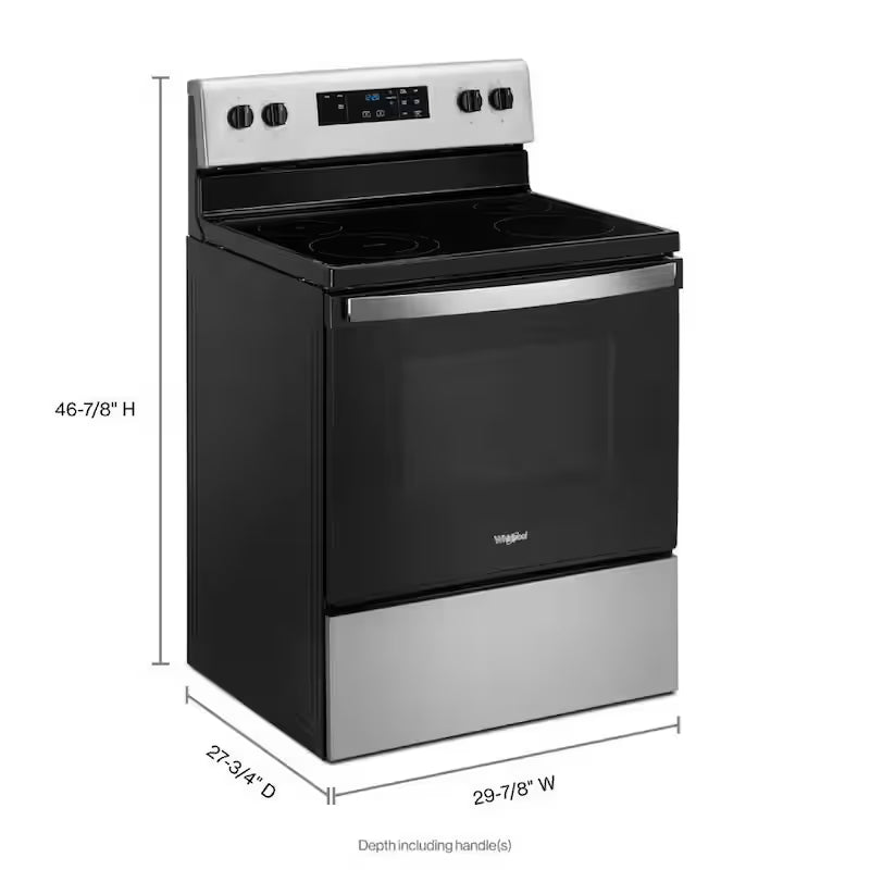 30 in. 5.3 cu. ft. 4-Burner Electric Range in Stainless Steel A494277