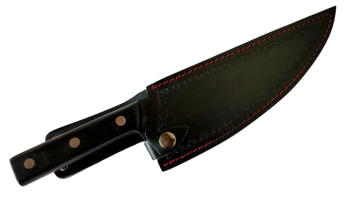 Hand Forged Butcher Knife with Leather Sheath P441554
