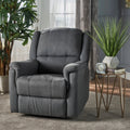 Gray Fabric Swivel Gliding Recliner Q285616