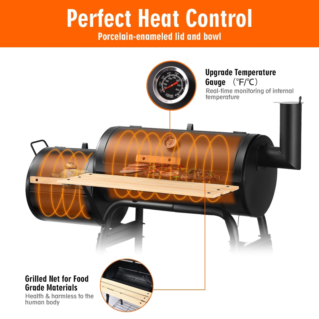 Outdoor BBQ Charcoal Grill Smoker P219