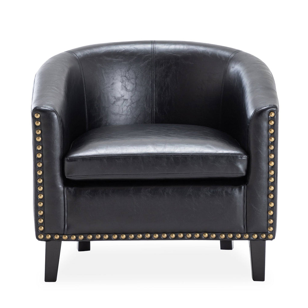 Beige Fabric Barrel Chair Y799