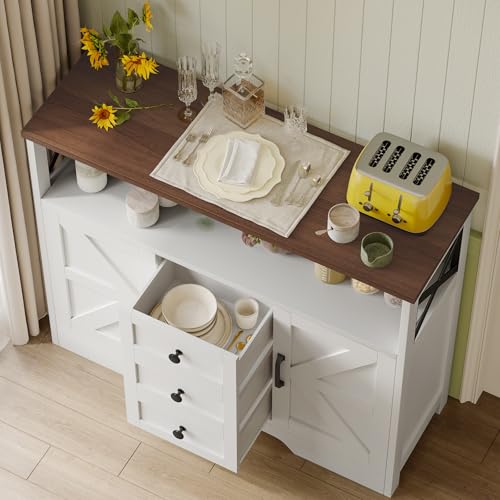 Buffet Cabinet Sideboard with 3 Drawers and 2 Doors J652