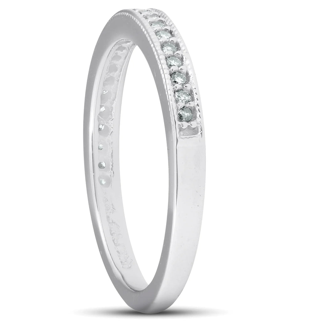 1/8ct Diamond Ring 14K White Gold V4222