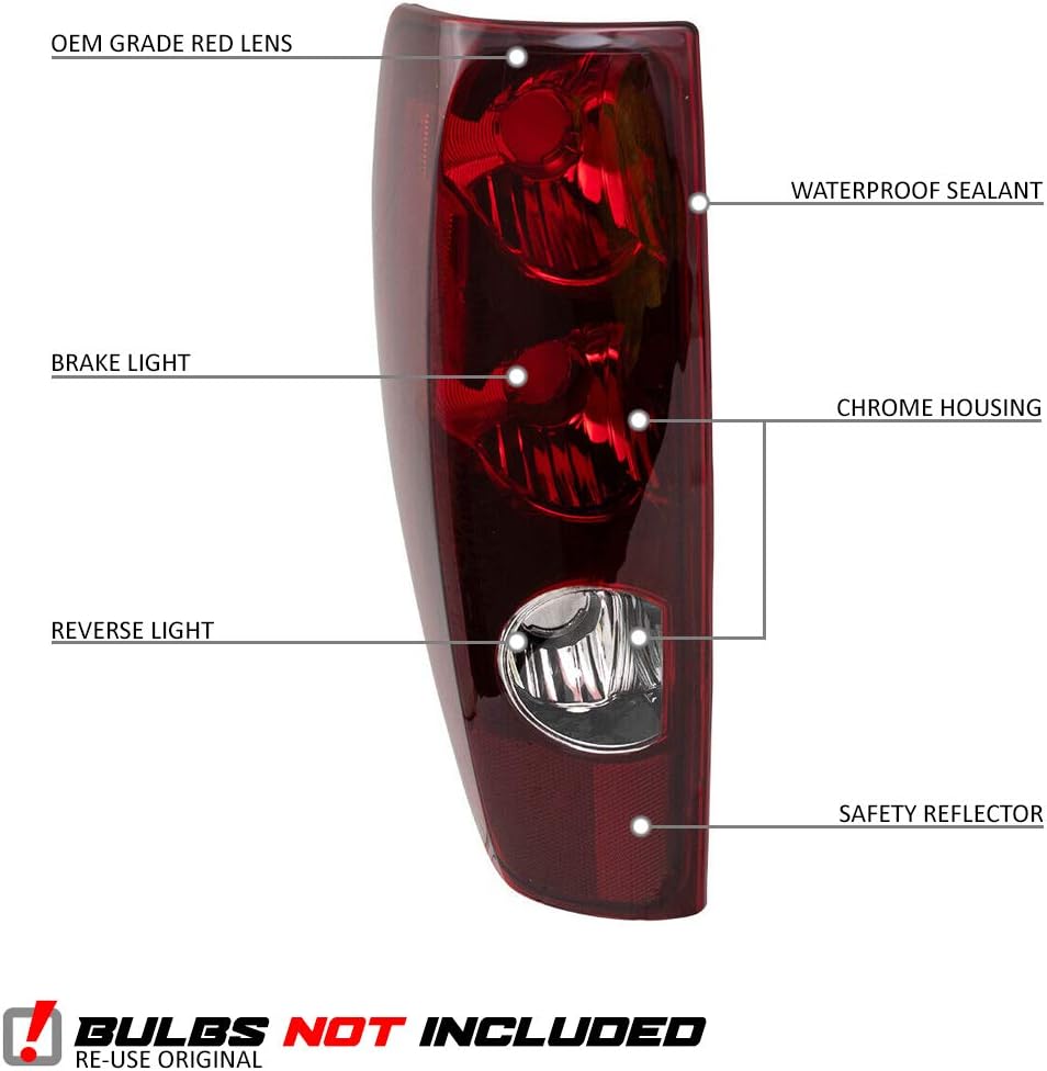 Replacement Rear Brake Tail Lights [ Pair ] Pack of 2 Q5951