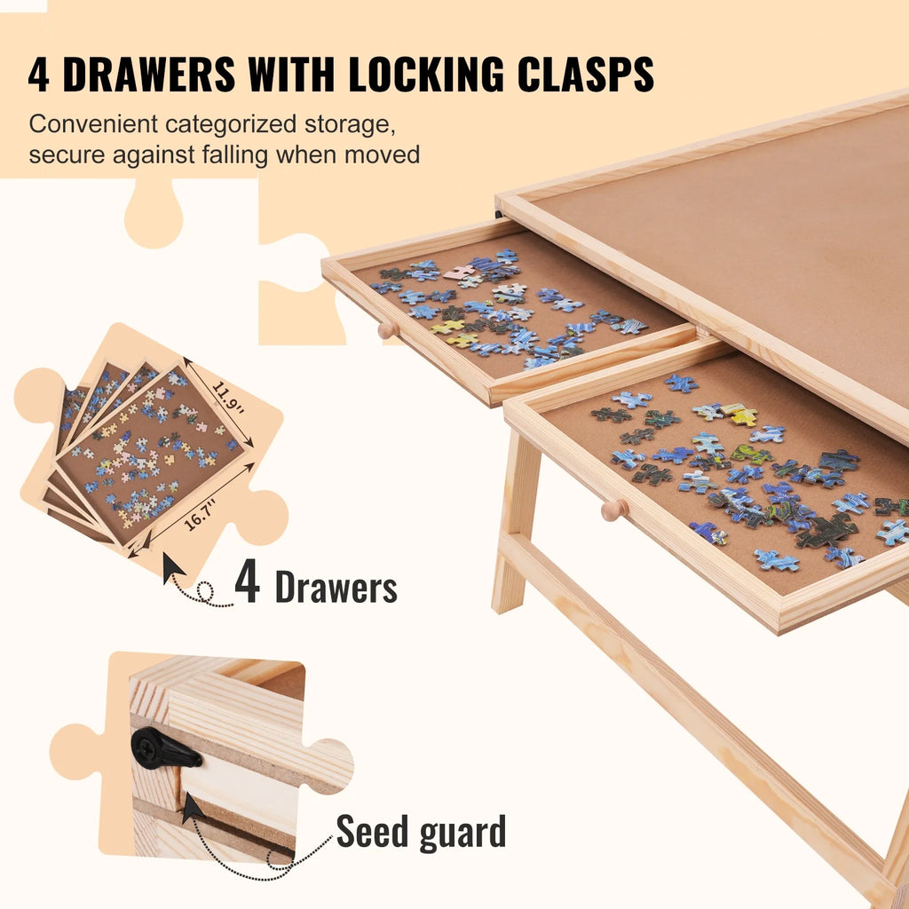 1500 Piece Folding Puzzle Board with 4 Drawers Q5340