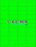 Fluorescent Green Paper 300 Sheets 2 x 1 Laser Labels H941639