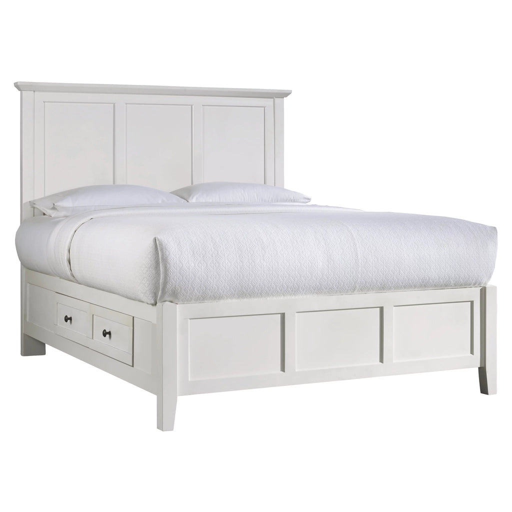 King Storage Bed in White Mahogany F993927