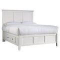 King Storage Bed in White Mahogany F993927
