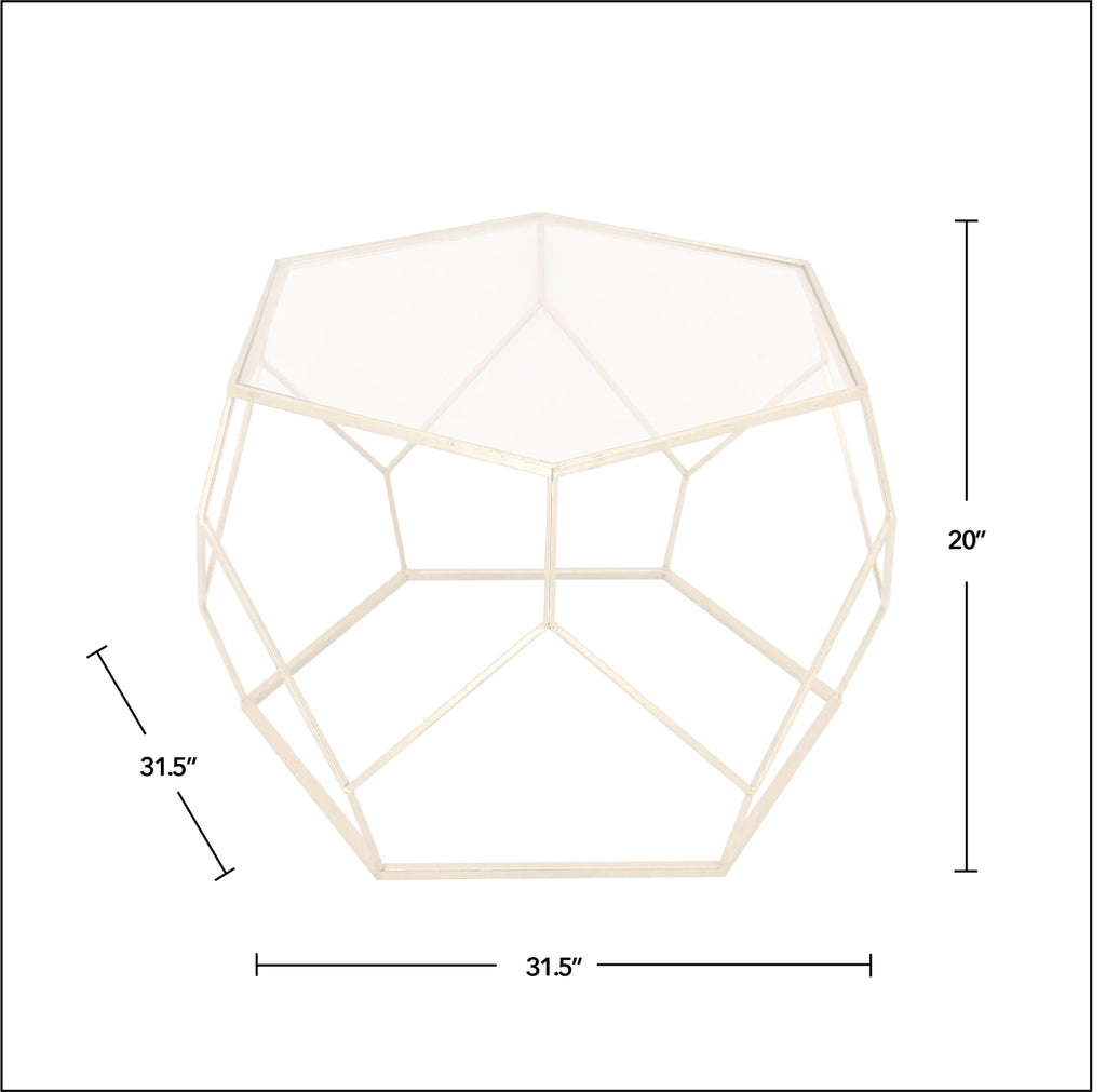 Gold Geometric Metal Coffee Table G277024