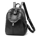 Brown Leather Small Travel Backpack Z9107
