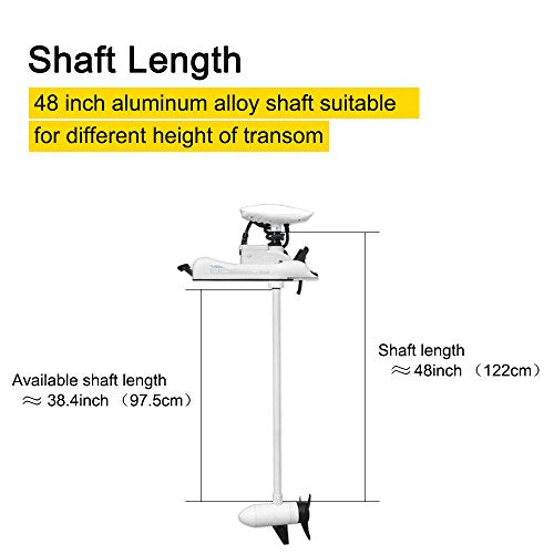 12V 55LBS 48inch Bow Mount Trolling Motor with Remote Control F220