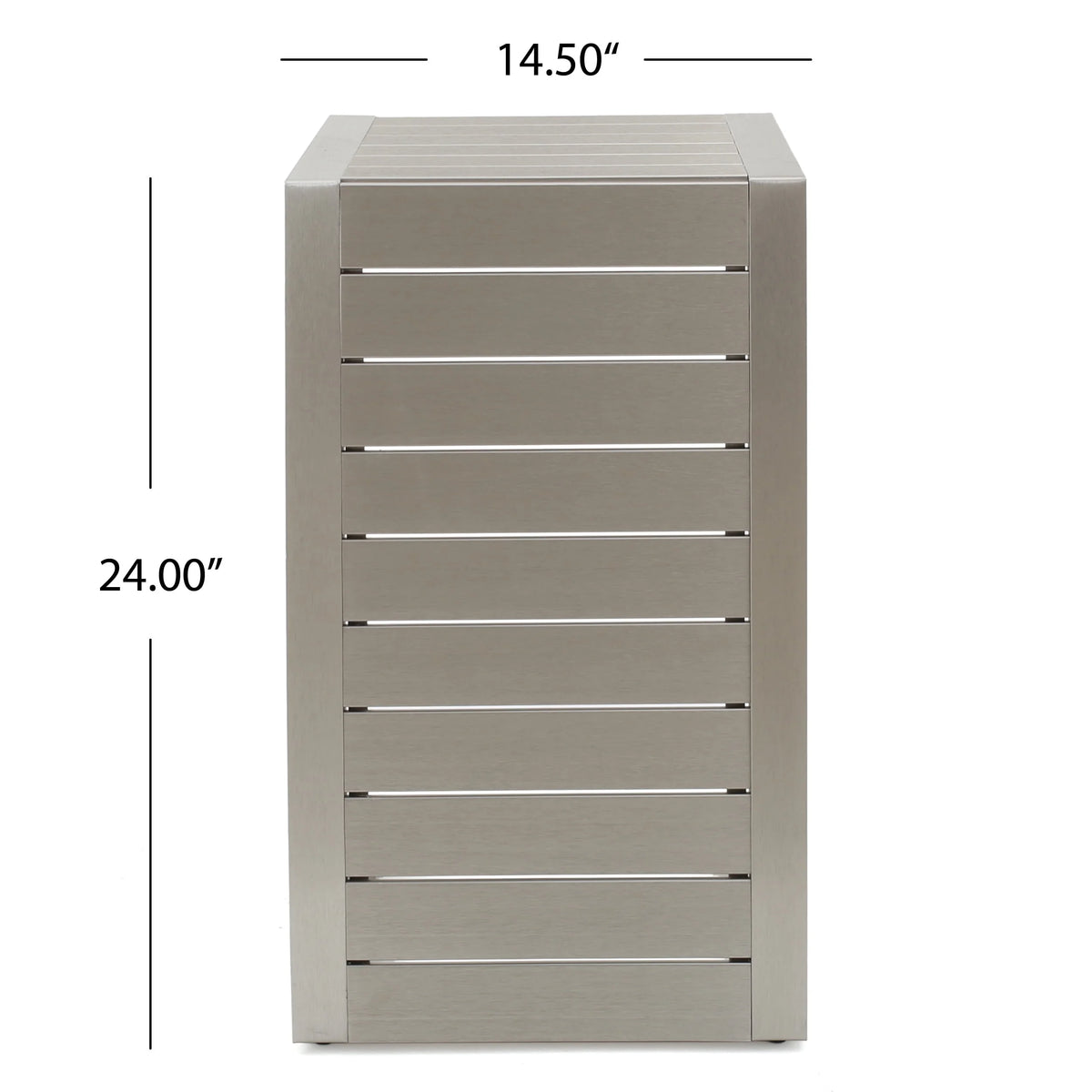 Gray Aluminum Outdoor Club Chairs with Side Table S404894