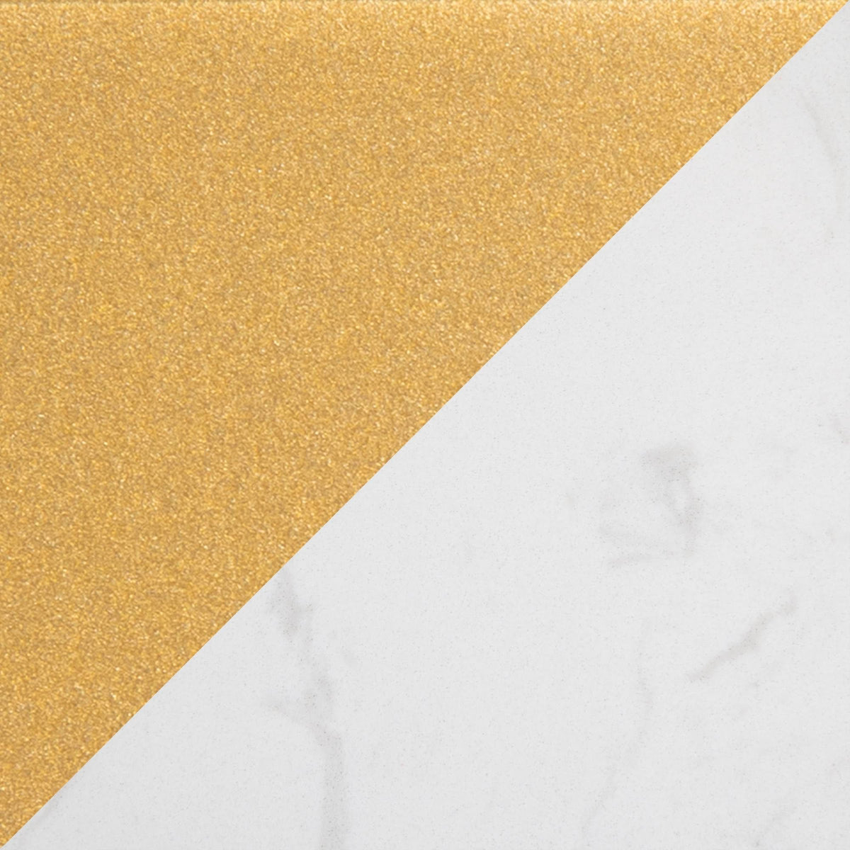 Gold Metal White Marble Side Table U919