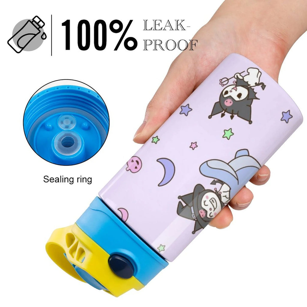 Children's Vacuum Insulated Stainless Steel Water Bottle With Straw H43074