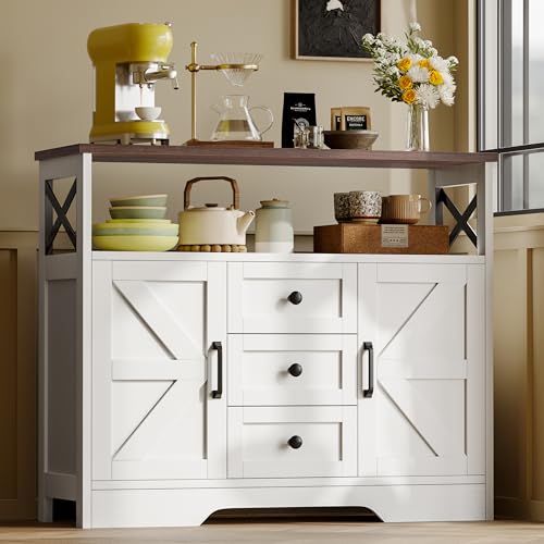 Buffet Cabinet Sideboard with 3 Drawers and 2 Doors J652
