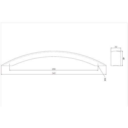 Aluminum Arch Pull Black S96727