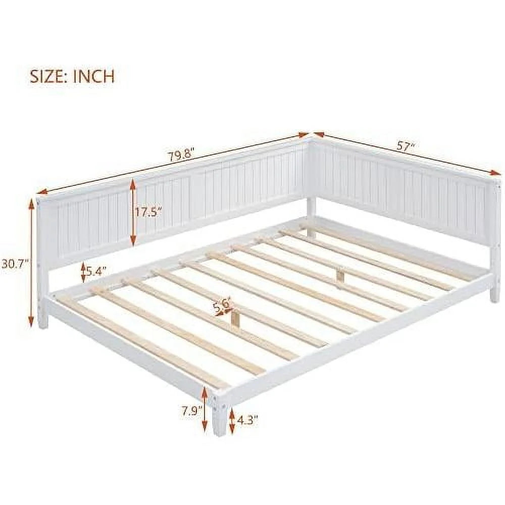 Full Size White Wood Daybed M58617