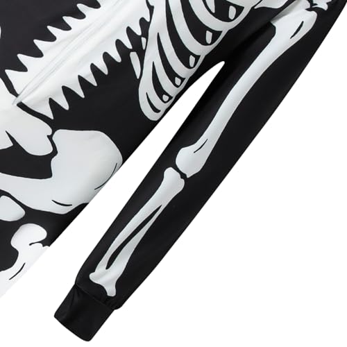 Unisex Skeleton Pumpkin Hooded Onesie N159