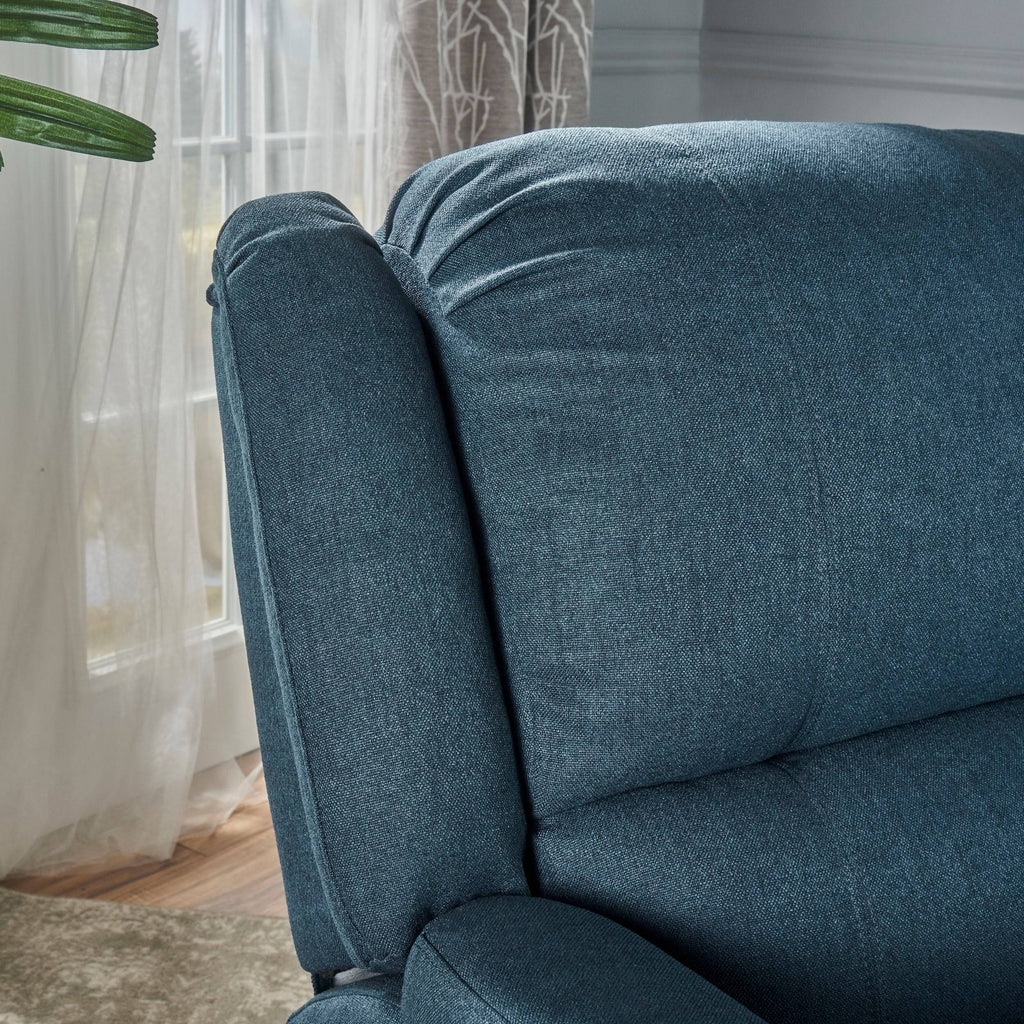 Gray Fabric Swivel Gliding Recliner Q285616