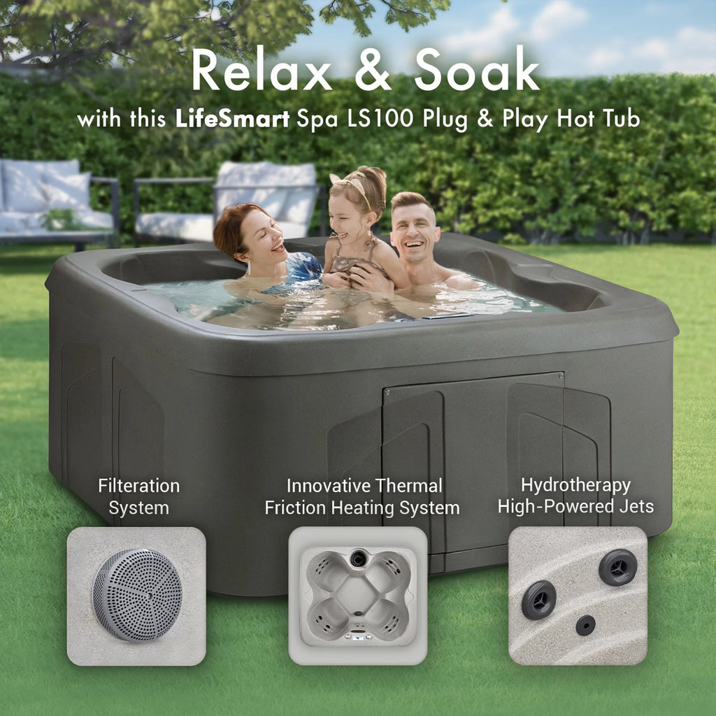 4 Person Square Hot Tub Spa with 13 Jets F799